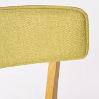GDFStudio Crystal chaises de salle à manger rembourrées en bois d'hévéa (lot de 2)