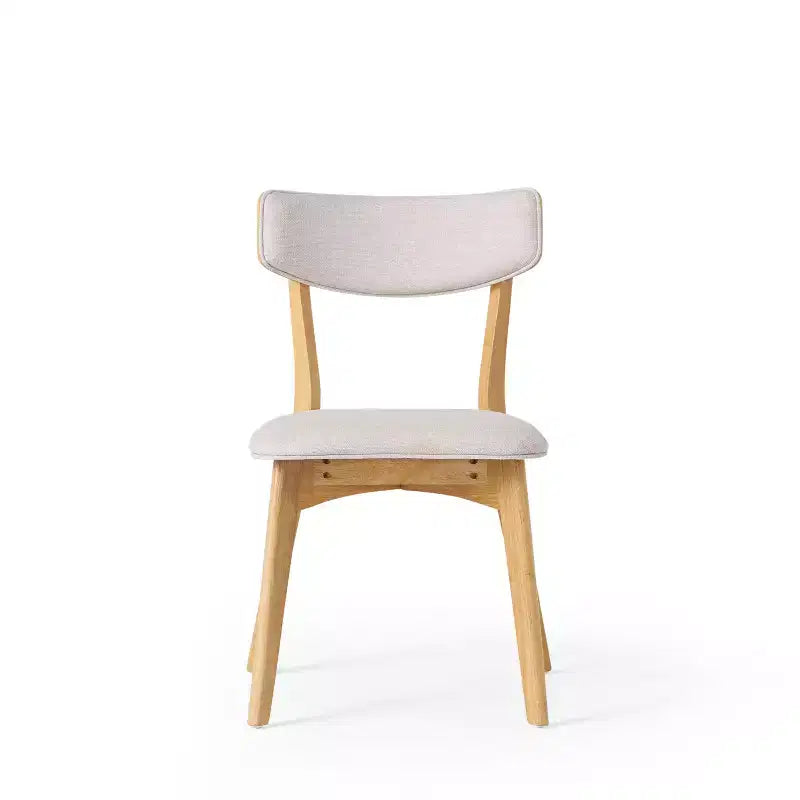 GDFStudio Crystal chaises de salle à manger rembourrées en bois d'hévéa (lot de 2)