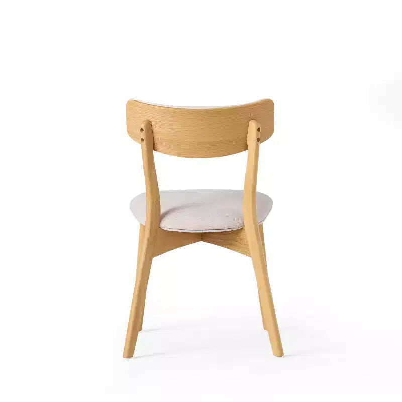 GDFStudio Crystal chaises de salle à manger rembourrées en bois d'hévéa (lot de 2)