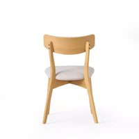 GDFStudio Crystal chaises de salle à manger rembourrées en bois d'hévéa (lot de 2)