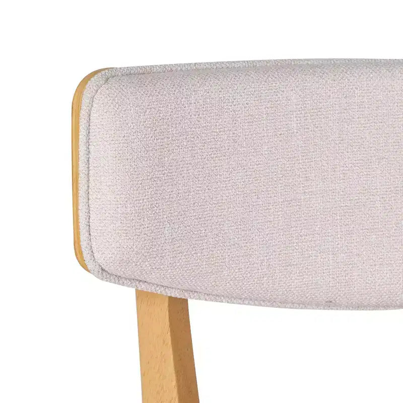 GDFStudio Crystal chaises de salle à manger rembourrées en bois d'hévéa (lot de 2)