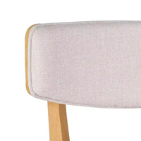 GDFStudio Crystal chaises de salle à manger rembourrées en bois d'hévéa (lot de 2)