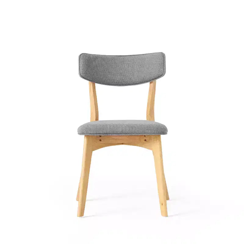 GDFStudio Crystal chaises de salle à manger rembourrées en bois d'hévéa (lot de 2)