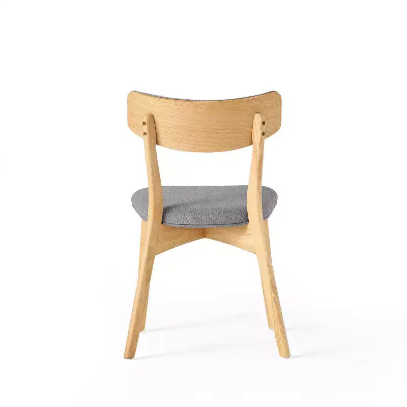 GDFStudio Crystal chaises de salle à manger rembourrées en bois d'hévéa (lot de 2)