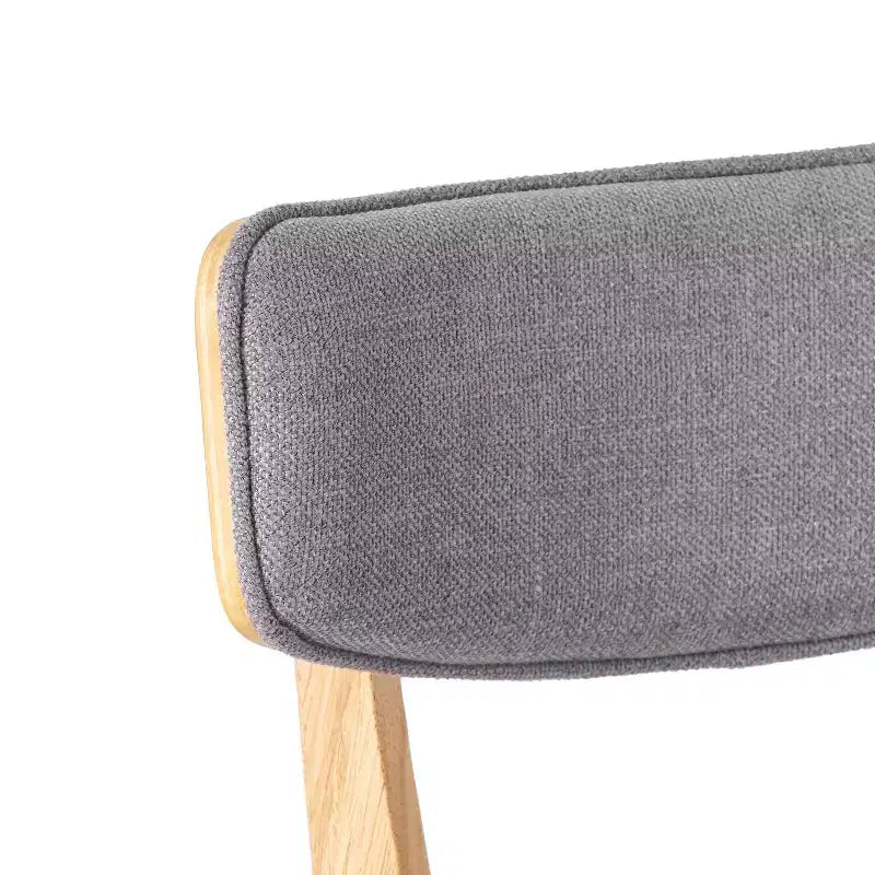 GDFStudio Crystal chaises de salle à manger rembourrées en bois d'hévéa (lot de 2)