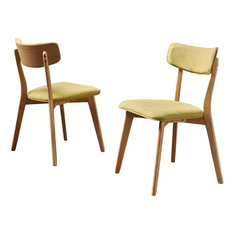 GDFStudio Crystal chaises de salle à manger rembourrées en bois d'hévéa (lot de 2)