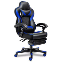Chaise gaming ELECWISH avec repose-pieds, soutien lombaire, chaise d'ordinateur respirante avec coussin à ressorts ensachés, chaises pour adultes