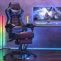 Chaise gaming ELECWISH avec repose-pieds, soutien lombaire, chaise d'ordinateur respirante avec coussin à ressorts ensachés, chaises pour adultes