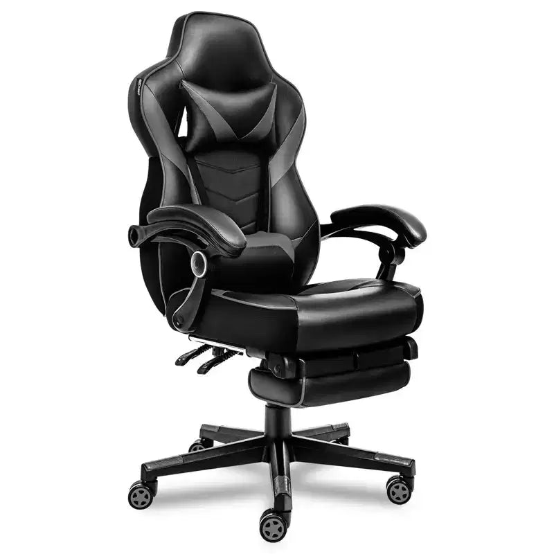 Chaise gaming ELECWISH avec repose-pieds, soutien lombaire, chaise d'ordinateur respirante avec coussin à ressorts ensachés, chaises pour adultes