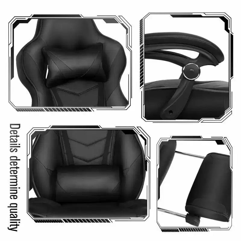 Chaise de Gaming ELECWISH avec Repose-pieds, Soutien Lombaire, Chaise d'Ordinateur Respirante avec Coussin à Ressorts Ensachés, Chaises pour Adultes