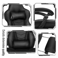 Chaise gaming ELECWISH avec repose-pieds, soutien lombaire, chaise d'ordinateur respirante avec coussin à ressorts ensachés, chaises pour adultes