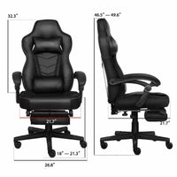 Chaise gaming ELECWISH avec repose-pieds, soutien lombaire, chaise d'ordinateur respirante avec coussin à ressorts ensachés, chaises pour adultes