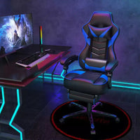 Chaise gaming ELECWISH avec repose-pieds, soutien lombaire, chaise d'ordinateur respirante avec coussin à ressorts ensachés, chaises pour adultes
