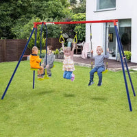 Balançoires Costway pour Jardin, Support Métallique Robuste en A 3 en 1 pour Enfants et Adultes