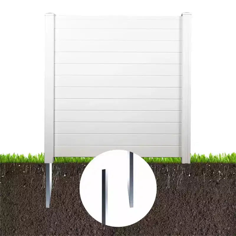 Dovelina Panneau de clôture de jardin en vinyle - clôture décorative à piquets extérieure avec résistance aux UV 48'*48' po