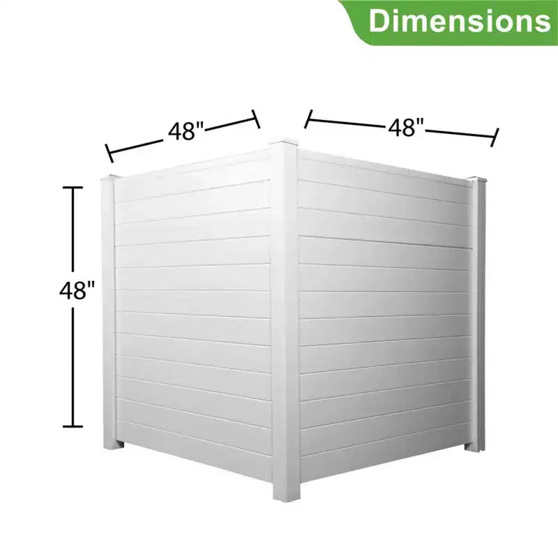 Dovelina Panneau de clôture de jardin en vinyle - clôture décorative à piquets extérieure avec résistance aux UV 48'*48' po