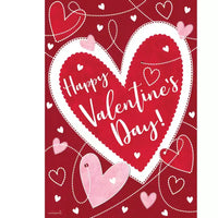 Drapeau de maison de la Saint-Valentin Briarwood Lane 40x28 pour l'extérieur "Lancer de cœurs" pour le drapeau de maison de la Saint-Valentin