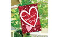 Drapeau de maison de la Saint-Valentin Briarwood Lane 40x28 pour l'extérieur "Lancer de cœurs" pour le drapeau de maison de la Saint-Valentin