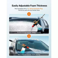 AstroAI Canon à mousse pour nettoyeur haute pression, lance à mousse de lavage auto réglable Snow Foam avec connecteur rapide 1/4