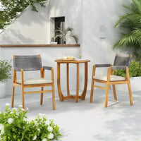 Christopher Knight Home Joueyf Ensemble bistro d'extérieur 3 pièces rustique en acacia