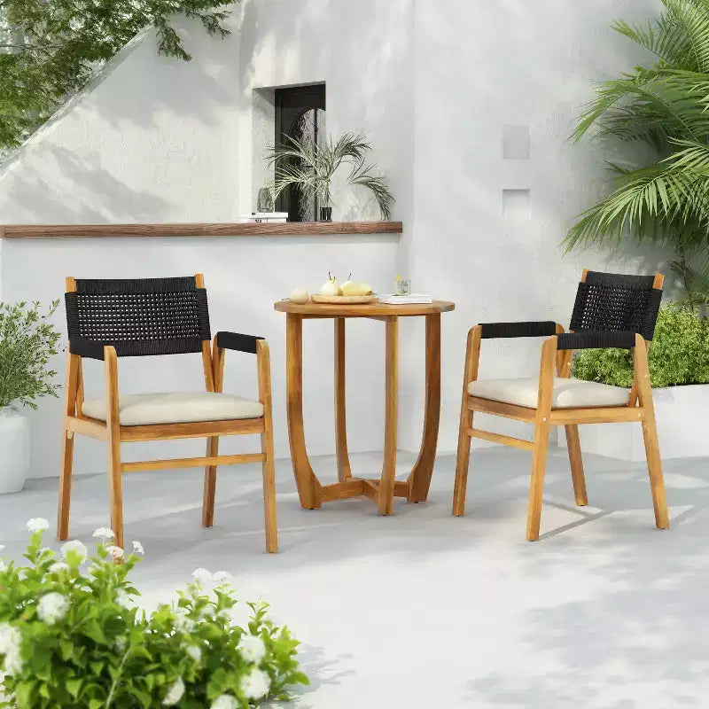 Christopher Knight Home Joueyf Ensemble bistro d'extérieur 3 pièces rustique en acacia