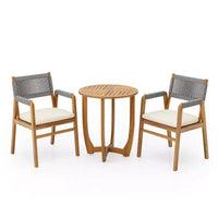 Christopher Knight Home Joueyf Ensemble bistro d'extérieur 3 pièces rustique en acacia