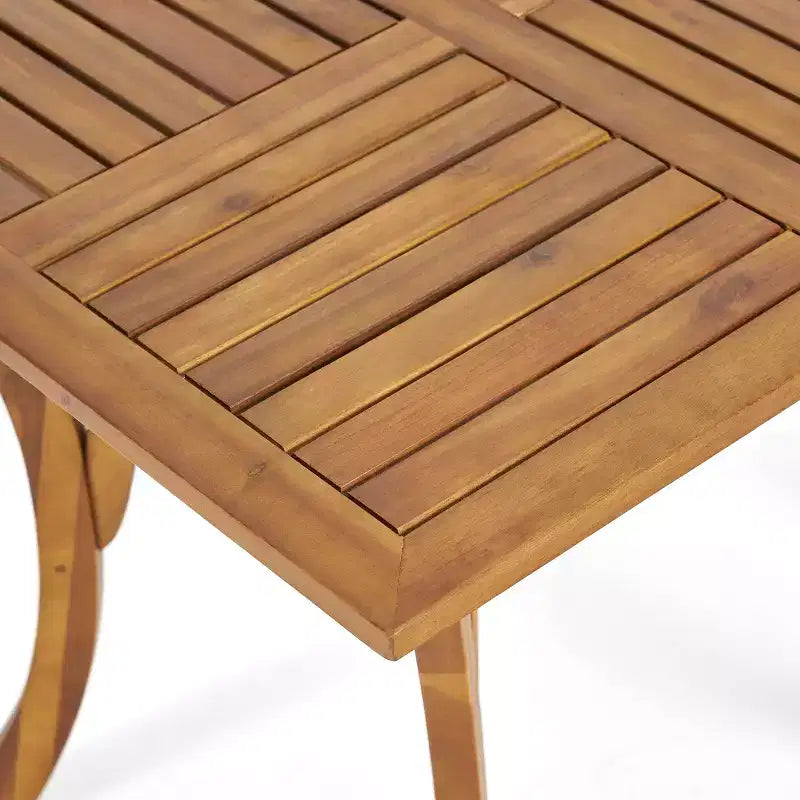 Christopher Knight Home Captef Ensemble de bistro de patio rustique 5 pièces en acacia avec coussins