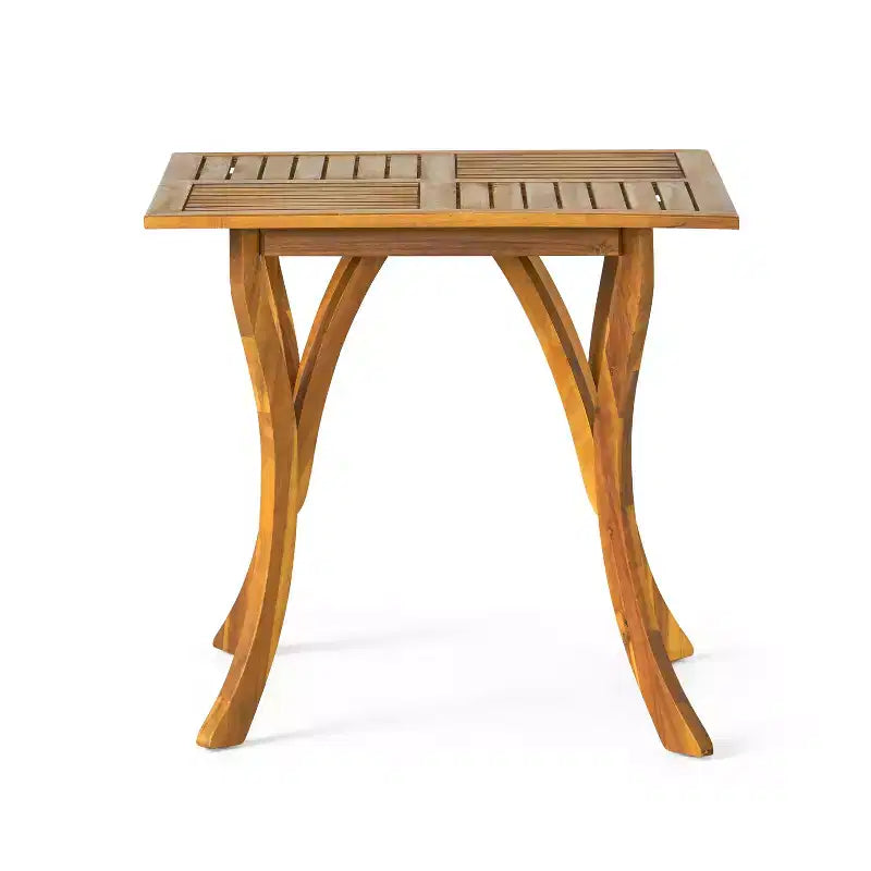 Christopher Knight Home Captef Ensemble de bistro de patio rustique 5 pièces en acacia avec coussins