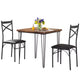 Ensemble de salle à manger VECELO, ensemble table et chaises 3/5 pièces avec 2/4 chaises rembourrées pour petit espace, appartement