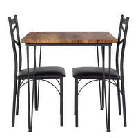 Ensemble de salle à manger VECELO, ensemble table et chaises 3/5 pièces avec 2/4 chaises rembourrées pour petit espace, appartement