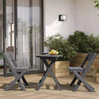 Hyleory Ensemble de Bistro de Patio 3 Pièces - Table et Chaises Pliantes avec Table Basse, Léger pour Balcon, Jardin, Appartement, Résistant aux Intempéries