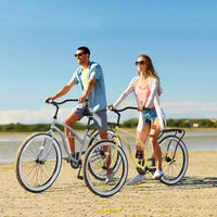 Vélo Single Speed en Acier 26 Pouces, Cadre en Acier, Roues Larges pour la Stabilité, Frein à Rétropédalage, Plusieurs Couleurs Vélo Cruiser de Plage Homme Femme