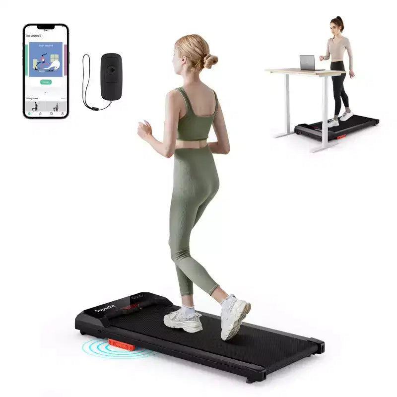 Tapis de marche Costway 2,5 CV sous le bureau avec télécommande et application pour la maison