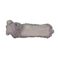 Banc Rayshon Cocker Spaniel en béton léger d'extérieur GDFStudio, gris