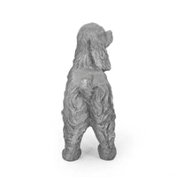Banc Rayshon Cocker Spaniel en béton léger d'extérieur GDFStudio, gris