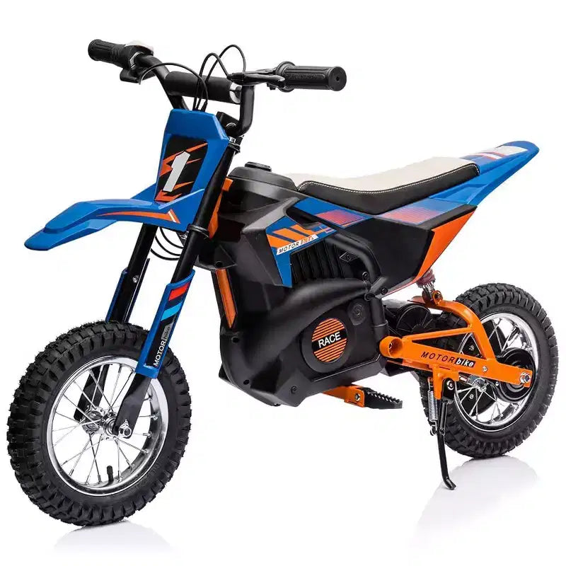 Moto électrique tout-terrain 24 V, moteur 250 W, motocross rapide 22 km/h, moto tout-terrain avec selle en cuir