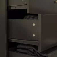 Commode horizontale Hitow à 10 tiroirs avec poignées rondes en métal, commode moderne