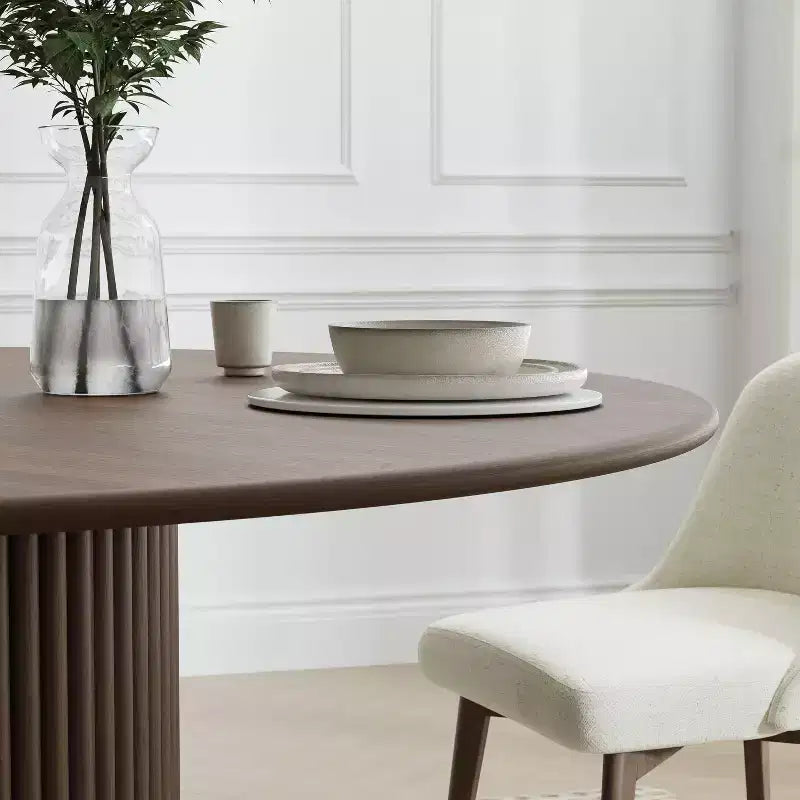 Table à manger ronde en bois massif PexFix 46, tables de cuisine