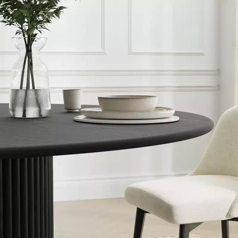 Table à manger ronde en bois massif PexFix 46, tables de cuisine