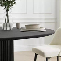Table à manger ronde en bois massif PexFix 46, tables de cuisine