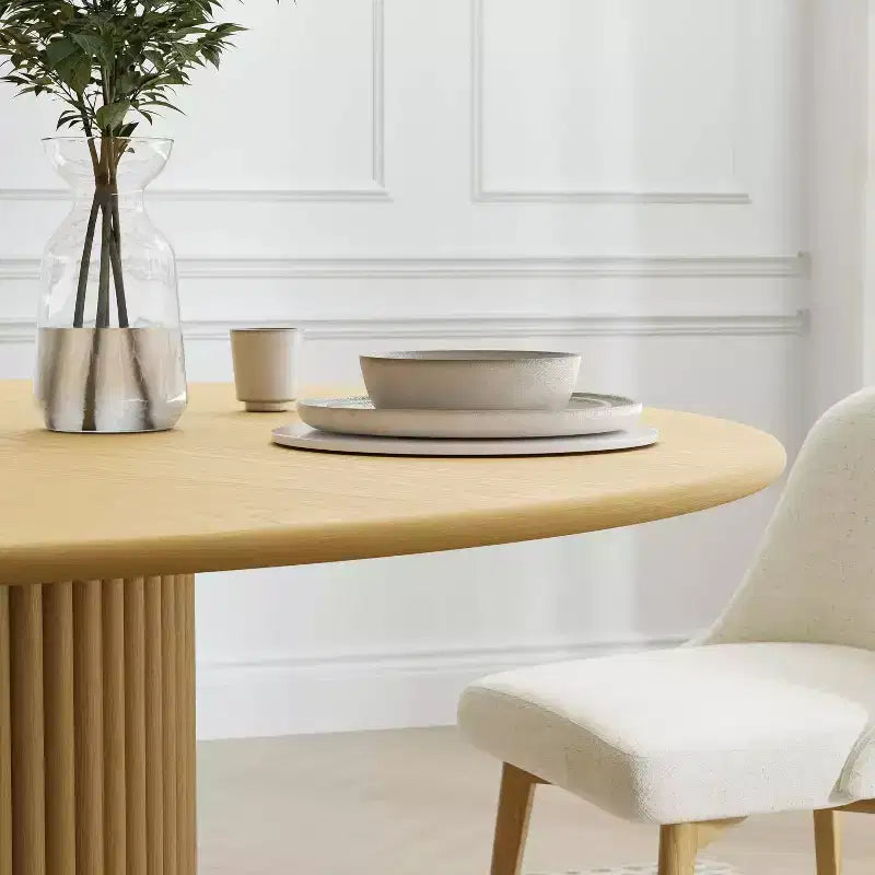 Table à manger ronde en bois massif PexFix 46, tables de cuisine