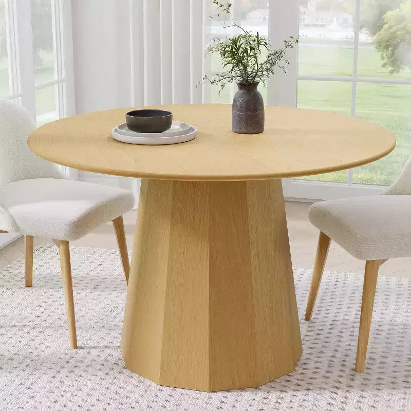 Table à manger ronde en bois massif PexFix 46, tables de cuisine