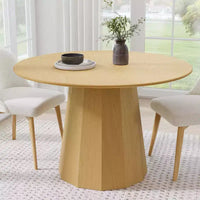 Table à manger ronde en bois massif PexFix 46, tables de cuisine