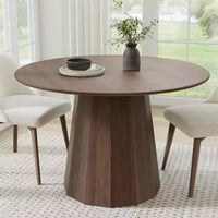 Table à manger ronde en bois massif PexFix 46, tables de cuisine