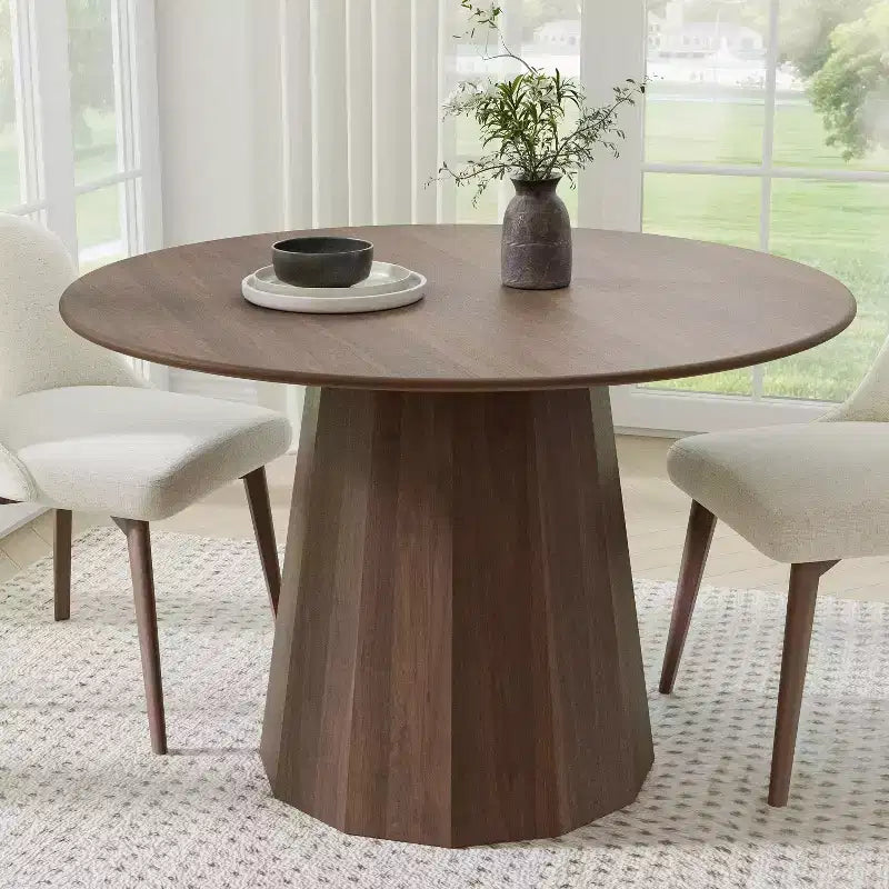 Table à manger ronde en bois massif PexFix 46, tables de cuisine