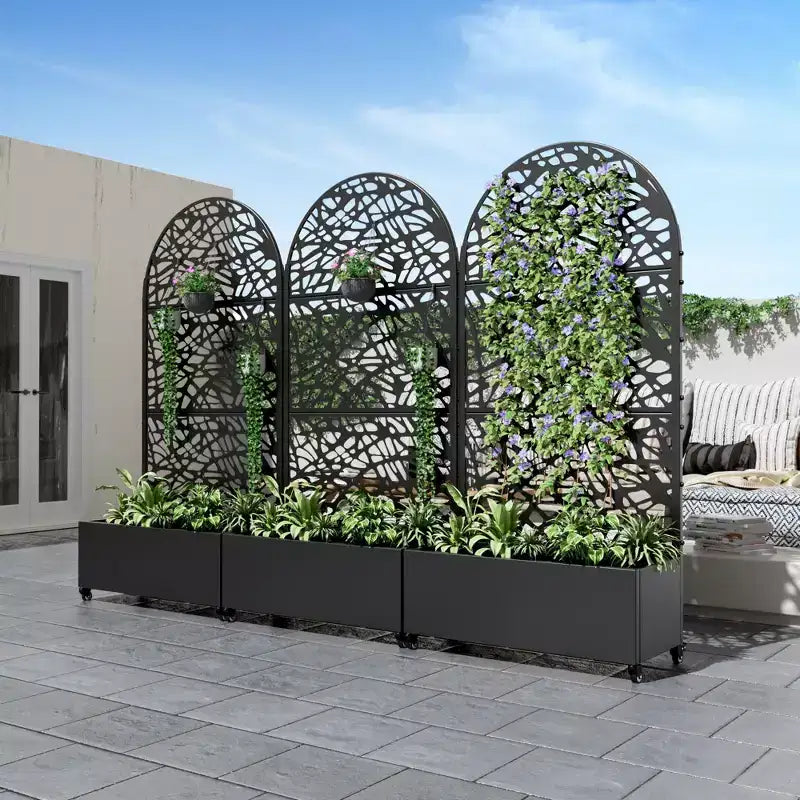 PexFix 72x35 Fer Noir Arche Jardinière Treillis Cadre Grimpant Filet