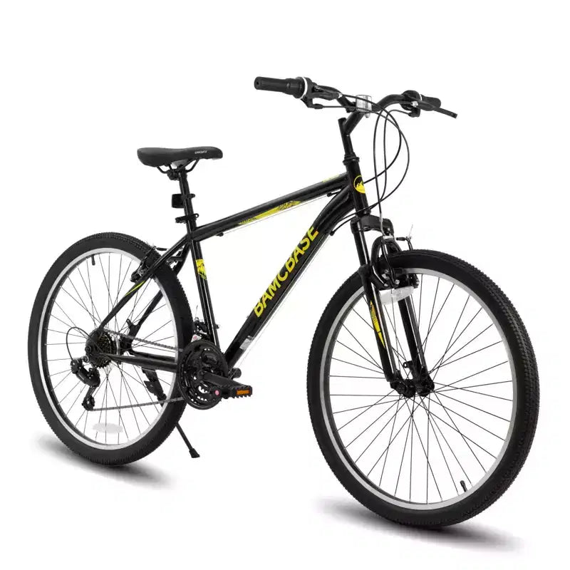 Vélo tout terrain BAMCBASE Agave, VTT homme femme 21 vitesses, cadre en acier à haute résistance, frein V, vélo semi-rigide pour adultes