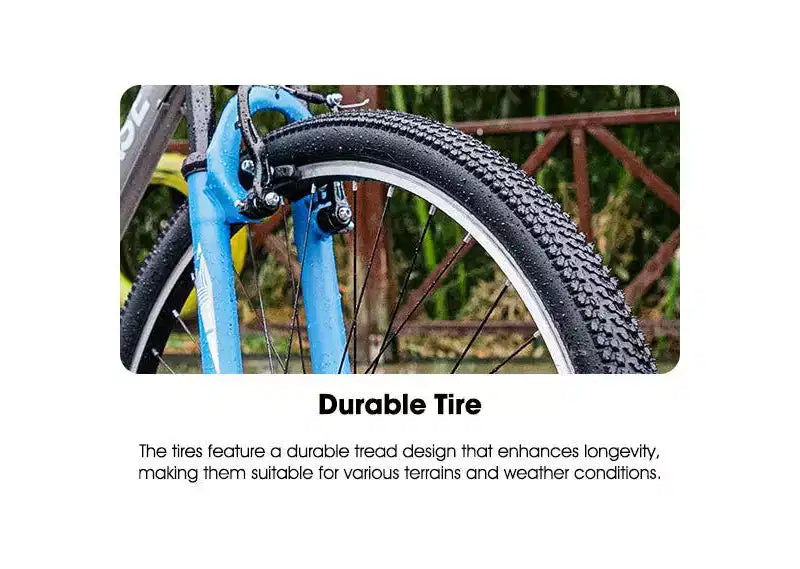 Vélo tout terrain BAMCBASE Agave, VTT homme femme 21 vitesses, cadre en acier à haute résistance, frein V, vélo semi-rigide pour adultes