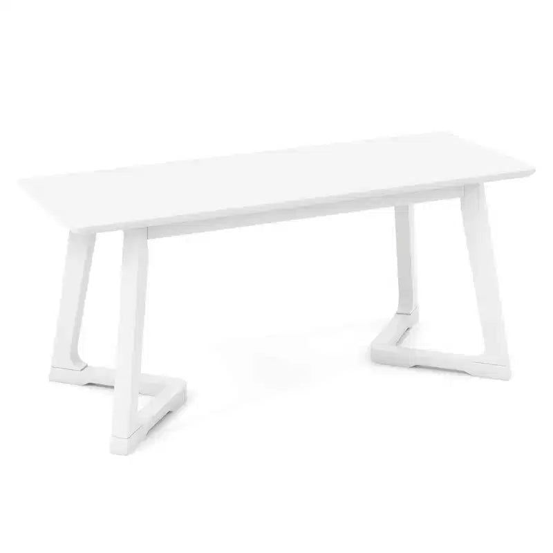 Costway Banc d'entrée moderne 42 po, 1/2 pièces, avec pieds en bois d'hévéa, assise lisse, montage facile