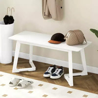 Costway Banc d'entrée moderne 42 po, 1/2 pièces, avec pieds en bois d'hévéa, assise lisse, montage facile